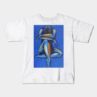 Blue Mood 2 - Female Nude Kids T-Shirt